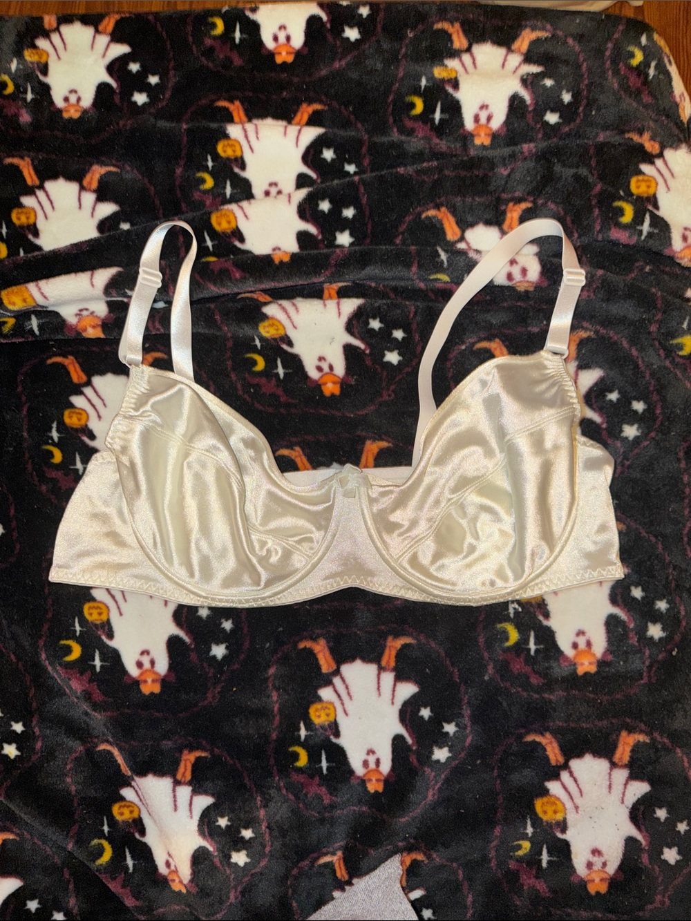 Satin Underwire Bra in Ivory - Women's Intimates
